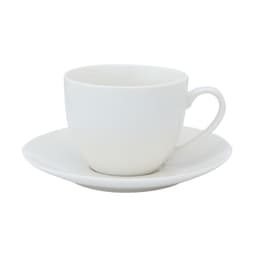 แก้วกาแฟ พร้อมจานรอง 8ชิ้น/ชุด รุ่นโนมอนด์ - สีขาว