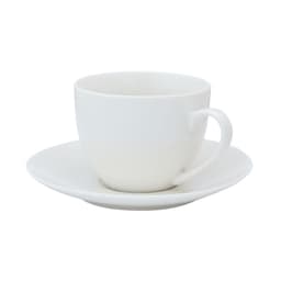 แก้วกาแฟ พร้อมจานรอง 8ชิ้น/ชุด รุ่นโนมอนด์ - สีขาว