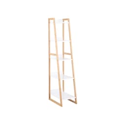 ชั้นวางของ 5 ชั้น รุ่นนูร่า ขนาด 30 x 44 x 142.5 ซม. - สีขาว/ธรรมชาติ