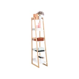 ชั้นวางของ 5 ชั้น รุ่นนูร่า ขนาด 30 x 44 x 142.5 ซม. - สีขาว/ธรรมชาติ
