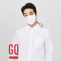 GQ หน้ากากผ้าสะท้อนน้ำ 1 ฟรี 1 - สีขาว/ชมพู