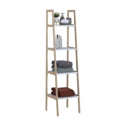 ชั้นวางของ 4 ชั้น รุ่นบิวท์ ขนาด 35 x 35 x 138 ซม. - สีธรรมชาติ/ขาว