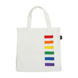 กระเป๋าแคนวาส รุ่นเรนโบว์ บาร์โค้ด - สีครีม