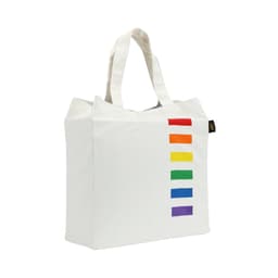 กระเป๋าแคนวาส รุ่นเรนโบว์ บาร์โค้ด - สีครีม