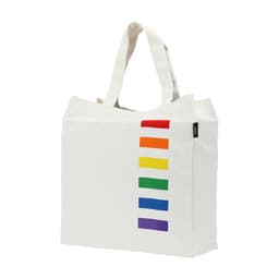 กระเป๋าแคนวาส รุ่นเรนโบว์ บาร์โค้ด - สีครีม