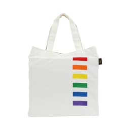 กระเป๋าแคนวาส รุ่นเรนโบว์ บาร์โค้ด - สีครีม