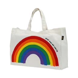 กระเป๋าแคนวาส รุ่นเรนโบว์ ฟูล - สีครีม