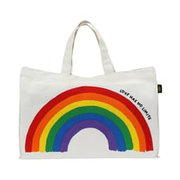 กระเป๋าแคนวาส รุ่นเรนโบว์ ฟูล - สีครีม