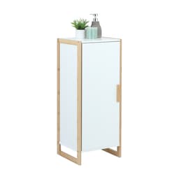ชั้นวางในห้องน้ำ รุ่นโกฮาน ขนาด 33 x 30 x 80 ซม. - สีขาว/ธรรมชาติ