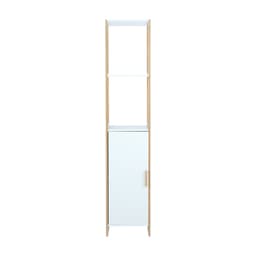 ชั้นวางในห้องน้ำ รุ่นโกฮาน ขนาด 33 x 30 x 160 ซม. - สีขาว/ธรรมชาติ