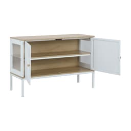 ตู้บานเปิด รุ่นโมนิโม่ ขนาด 90 x 35 x 60 ซม. - สีขาว/ธรรมชาติ