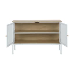 ตู้บานเปิด รุ่นโมนิโม่ ขนาด 90 x 35 x 60 ซม. - สีขาว/ธรรมชาติ