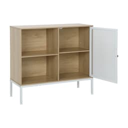 ตู้บานเปิด รุ่นโมนิโม่ ขนาด 90 x 35 x 80 ซม. - สีขาว/ธรรมชาติ