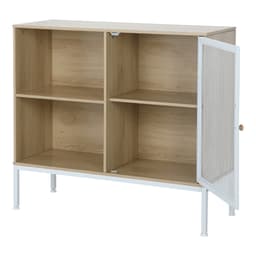 ตู้บานเปิด รุ่นโมนิโม่ ขนาด 90 x 35 x 80 ซม. - สีขาว/ธรรมชาติ
