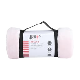 ผ้าห่มฟรีซ รุ่นโรลลี่-ไฟว์ ขนาด 152 x 203 ซม. - สีชมพู