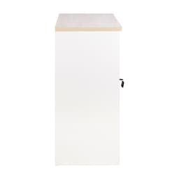 ตู้เตี้ย 2 บานเลื่อน รุ่นอัลบ้า ขนาด 80 x 40 x 83 ซม. - สีชิโมแอช/ขาว