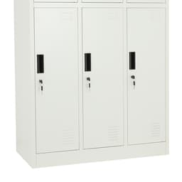 Furinbox ตู้เหล็กล็อกเกอร์ 6 ช่อง รุ่นโซลิด - สีขาว