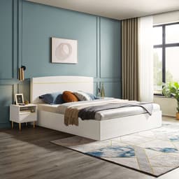 เตียงนอน พร้อมที่เก็บของ ลินซี่ รุ่นไดอาน่า 5 ฟุต- สีขาว