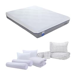 ซื้อที่นอน THERAFLEX รุ่นลาไมนา ขนาด 6 ฟุต หนา 9 นิ้ว - สีขาว/เทา พร้อมชุดเครื่องนอน รุ่นแดช  และชุดผ้าปู 6 ชิ้น/ชุด รุ่นเชส หรือรุ่นพาราเรล ราคาพิเศษ!