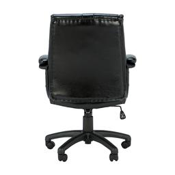 เก้าอี้สำนักงาน PVC พนักพิงกลาง รุ่นโบนิตาร์ - สีดำ