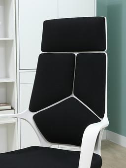 เก้าอี้สำนักงาน พนักพิงสูง รุ่นโวลเฟรม - สีขาว/ดำ