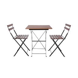 ชุดโต๊ะอาหารสนาม รุ่นเซ็คโต้ (โต๊ะ1 + เก้าอี้2) - สีไม้น้ำตาลกลาง