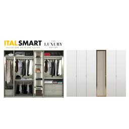 ตู้เสื้อผ้า อิตัล-สมาร์ท รุ่น 3.0 LUX11 - สีขาว/กระจกใสสีทอง