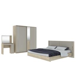ชุดห้องนอน รุ่นเอสไคว (เตียง+ตู้บานสไลด์ 200 ซม.+โต๊ะเครื่องแป้ง)