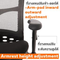 เก้าอี้เพื่อสุขภาพ เออร์โกเทรน รุ่น Blackbone-01GMF - สีดำ