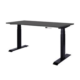 โต๊ะไม้ปรับระดับได้ ขนาด 120 ซม. - สีเทาเข้ม/ดำ