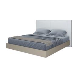 เตียงนอน รุ่นเคลียร์ บีบี โฟลท (พื้นเตียงทึบ) ขนาด 6 ฟุต  - สีขาว/หินทราย