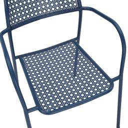 เก้าอี้สนามมีแขน รุ่นลอมบอก - สีน้ำเงิน