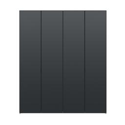ตู้เสื้อผ้า 4 บาน รุ่นอิตัล-สมาร์ท ขนาด 2 เมตร - สีดำ