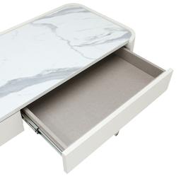 โต๊ะเครื่องแป้ง รุ่นปิกัสโซ - สีขาวงาช้าง/หินอ่อน