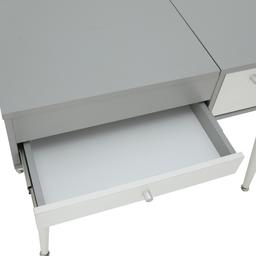 โต๊ะเครื่องแป้ง รุ่นฟลาโน - สีเทาอ่อน/ขาว