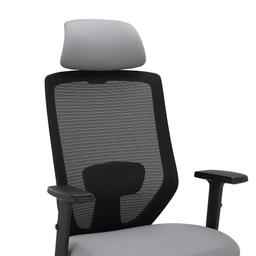 เก้าอี้เพื่อสุขภาพพนักพิงสูง รุ่นฟาซโซ่ - สีดำ/เทา