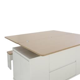 โต๊ะกลางอเนกประสงค์ รุ่นรอย ขนาด 1.2 เมตร - สีไลท์ โอ๊ค/ขาว