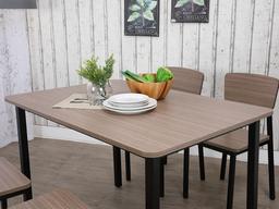 ชุดโต๊ะอาหาร รุ่นกันเนอร์ (โต๊ะ 1+เก้าอี้ 4) - ลายไม้ธรรมชาติ/ดำ