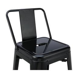 เก้าอี้บาร์เหล็ก รุ่นโฮบาท - สีดำ