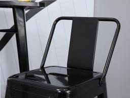 เก้าอี้บาร์เหล็ก รุ่นโฮบาท - สีดำ