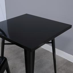 โต๊ะอาหารเหล็ก รุ่นจีลอง - สีดำ