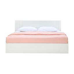 ชุดห้องนอน รุ่นเมโลเดียน+วาซิม ขนาด 5 ฟุต (เตียง, ตู้เสื้อผ้า 4 บาน, โต๊ะเครื่องแป้ง, กระจกเงา) - สีขาว