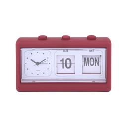 นาฬิกาตั้งโต๊ะ รุ่นคาเลนดี้ พลัส ขนาด 7.5 นิ้ว - สีแดง