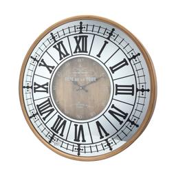 นาฬิกาติดผนัง รุ่นจิลลิทาลัน ขนาด  26.8 นิ้ว - สีไม้ธรรมชาติ/ดำ