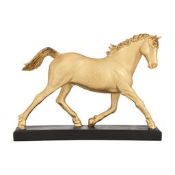 รูปปั้นม้า รุ่นฟาร์ชาน่า ขนาด 13 นิ้ว - สีทอง/ดำ