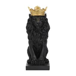 รูปปั้นสิงโต รุ่นซิมบ้า ขนาด 13.75 นิ้ว - สีดำ/ทอง