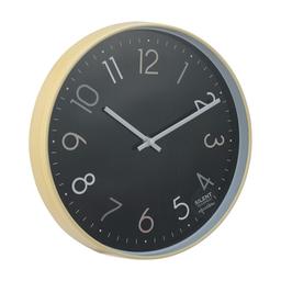 นาฬิกาติดผนัง รุ่นชานัวร่า ขนาด 12 นิ้ว - สีดำ/ธรรมชาติ