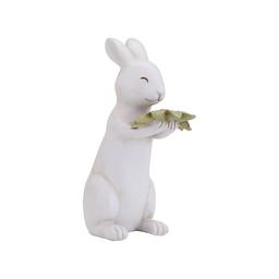 รูปปั้นกระต่าย รุ่นแรทบิทโท่ ขนาด 7.8 นิ้ว - สีขาว/ทอง