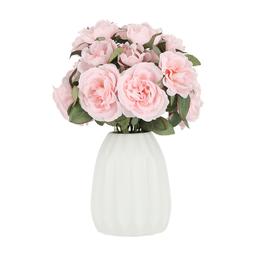 ดอกกุหลาบในแจกัน รุ่นออร์เน็ตต้า - สีชมพู/ขาว