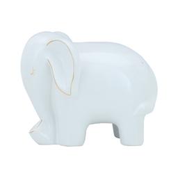 รูปปั้นช้าง รุ่นชางกี้ ขนาด 5 นิ้ว  - สีขาว/ทอง